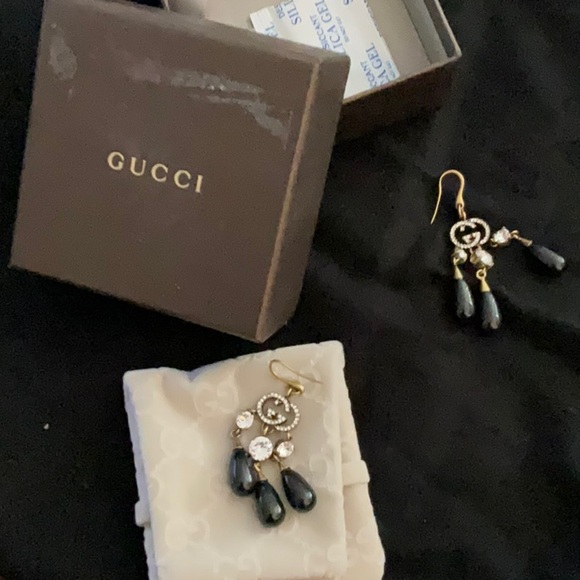 AUTHENTIC NEW GUCCI chandelier drop jewel earrings GG from Gucci in Monaco - Picture 2 of 8